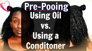 Natural Hair Wash Day Routine PrePoo with Coconut Oil vs Conditioner  Which is Best [upl. by Schou]