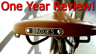 Brooks B17 Saddle Review ONE FULL YEAR RIDING brooks saddle [upl. by Waldemar226]