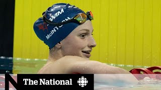 14yearold swimmer Summer McIntosh competes for Canada in Tokyo [upl. by Harelda]