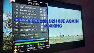 VIDEOCON D2H 88E AGAIN WORKING ON CCCAM CLINE 2024 [upl. by Leibarg]