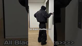 all black outfits 🔛🔝streetwear colorcombos allblack fashion outfitinspo [upl. by Woehick]