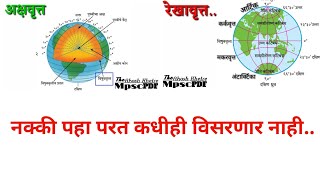 Latitude and longitude रेखावृत्त आणि अक्षवृत्त NCERT मराठीAkash Khetre [upl. by Deraj]