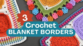 Top Crochet BLANKET BORDER PATTERNS [upl. by Alimaj621]