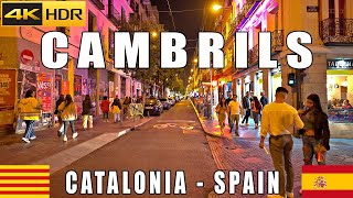 WALKING TOUR 4K  CAMBRILS  TARRAGONA  SPAIN on a Saturday night in March 4k UHD HDR Marzo  2024 [upl. by Annairda]