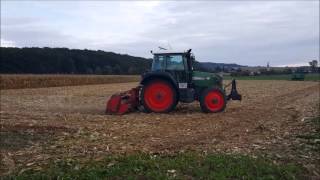 Maisstoppel Mulchen 2015 mit Fendt Vario 412 und Fehrenbach [upl. by Yeuh]