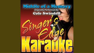 Middle of a Memory Originally Performed by Cole Swindell Instrumental [upl. by Ahsile]