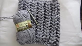 Снуд крючком из пышных столбиков  Мастер классScarf Snood crochet [upl. by Ardnassela]