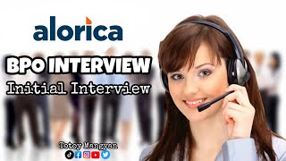 BPO INTERVIEW Alorica Initial Interview  Totoy Mangyan [upl. by Rolat246]