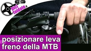 COME POSIZIONARE LEVA FRENO MTB BICI ELETTRICA [upl. by Pascha272]