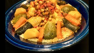 recette de COUSCOUS àu POULET à la MAROCAINE 🇲🇦🍗 [upl. by Lyda]