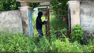 Beautifully transform abandoned house  Cut overgrown grass in front yard [upl. by Smoht]