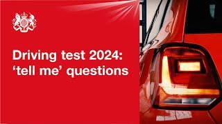 Show me tell me tell me questions 2024 official DVSA guide [upl. by Loeb45]