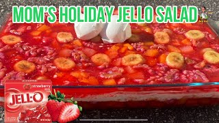 How to Make Walking Strawberry Jello Salad shorts [upl. by Spense]