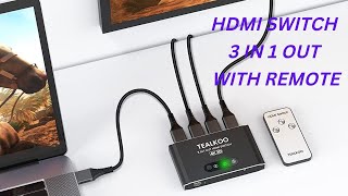 HDMI Switch 3 in 1 out with Remote Best HDMI Switches of 2022 [upl. by Clementas]