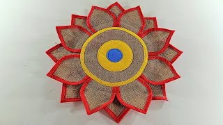 Beautiful Doormat Making with Waste Jute Sack Jute bags Doormat Doormat Making at Home [upl. by Levey438]