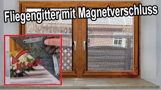 Fliegengitter ohne bohren mit Magnet Montage anbringen BKSAI Fenster Magnetverschluss insektenschutz [upl. by Darees435]