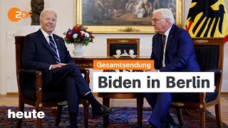 heute 1900 Uhr vom 18102024 Biden in Berlin Sicherheitspaket der Ampel Studie zu 4TageWoche [upl. by Howlond877]