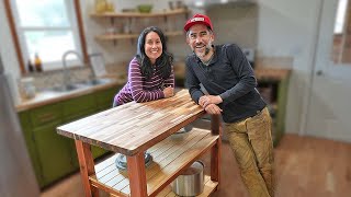 Building a Kitchen Island for Her Homestead Kitchen [upl. by Lav651]