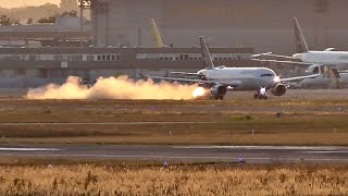 Lufthansa A320 Engine Explodes On Takeoff [upl. by Ameehsat]