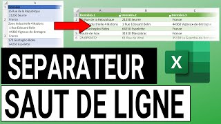 Séparer sur le caractère saut de ligne dans Excel [upl. by Anehs]