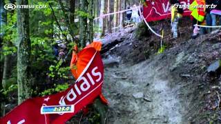 UCI MTB World Championships DHI 2011 Champery Switzerland Damien Spagnolo RUN [upl. by Eunice]