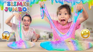 LEIKA BAGIBAGI SLIME VIRAL 😍 LEIKA TOMPEL BIKIN SLIME SEKOLAM TERBESAR DI LANTAI [upl. by Adnoryt]