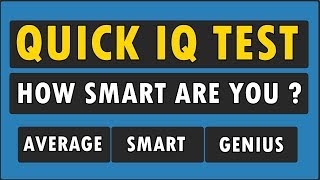 IQ Test For Genius Only  How Smart Are You [upl. by Jemy]