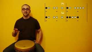 Djembe amp Cajón Lesson  03 Offbeat patterns in in 44 rhythms 22 [upl. by Sampson530]