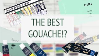 WHICH GOUACHE IS BEST  Testing Five Different Gouache Sets  Arrtx Gouache Unboxing [upl. by Cusick60]