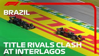 Verstappen And Hamilton Go Toe To Toe Again  2021 Brazilian Grand Prix [upl. by Harihs]