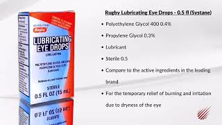 Rugby Long Lasting Lubricating Eye Drops  05 fl Systane Lubricant Eye Drops [upl. by Ahsyekal65]