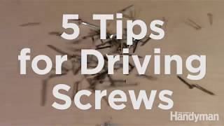 5 Tips for Driving Screws [upl. by Natlus]