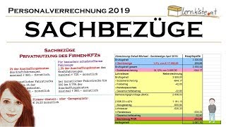 Abrechnung von Sachbezügen in der Personalverrechnung 2019 [upl. by Solange876]