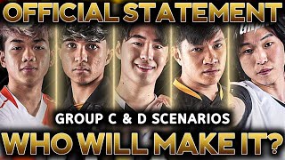 Moontons Official Statement for the Scenarios of Group C and D for M5 Group Stage [upl. by Kling491]