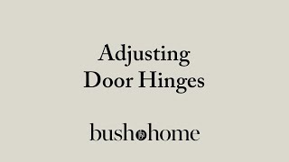 How to adjust door hinges [upl. by Zsa606]