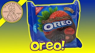 Chocolate Strawberry Oreo Sandwich Cookies  Organic Good To Go Milk [upl. by Leahey]