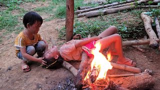 Harvest pomelos and bamboo shoots to sell for money daughter stays home to grill corn to eat [upl. by Raknahs]