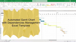 QuickGantt  Gantt Chart with Dependencies Management Excel Template [upl. by Meid]