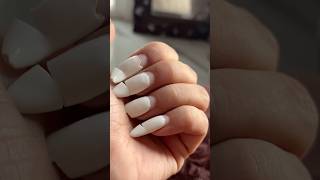 Nail Extension 😱😱 nailextension nailreview nailremover nails whitenails shorts acrylicnails [upl. by Gniy]