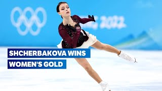 ⛸ Anna Shcherbakova wins Womens Gold  Figure Skating Beijing 2022  Free Skate highlights [upl. by Ydahs]