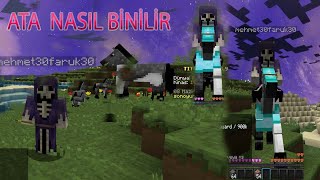 AT NASIL EVCİLLEŞTİRİLİR NASIL BİNİLİR NASIL ZIRH TAKILIR ATA BİNME MİNECRAFT [upl. by Nirrok]