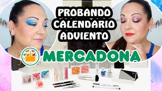 PROBANDO LOS PRODUCTOS DEL CALENDARIO DE ADVIENTO DE MERCADONA 2024 2 LOOKS COMPLETOS [upl. by Naujyt741]