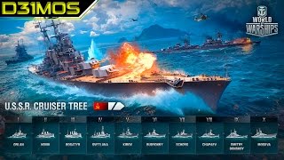 World of Warships Cruzadores Soviéticos Análise [upl. by Eelrebmik503]