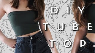 THRIFTED DIY TUBE TOP super easy [upl. by Eadahs]