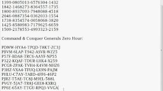 Command amp Conquer Generals amp Zero Hour CD KEY [upl. by Notnel]