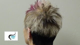 How To Haircut Ladies Faux Hawk Pixie Hairstyles [upl. by Asetal]