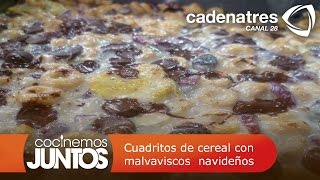 ¡Ricos Cuadritos de cereal con malvaviscos navideños [upl. by Noyes]