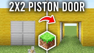 How To Make 2x2 Flush Piston Door In Minecraft  Bedrock amp Java [upl. by Feliza336]