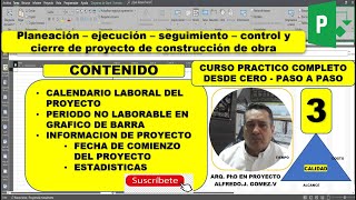 PLANEACION Y CONTROL DE OBRA  PROJECT [upl. by Greyso821]