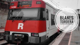 TRAYECTO Blanes  Tordera Tren S447 RODALIES RENFE R1 [upl. by Noy]